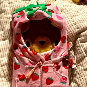 NWT Claire’s strawberry bear journal